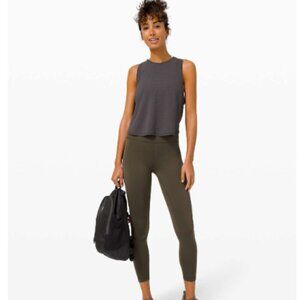New Lululemon Wunder Train High-Rise Tight 25" Dark Olive Green Size 18